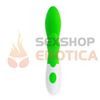 Vibrador con estimulacion clitorial de suave textura